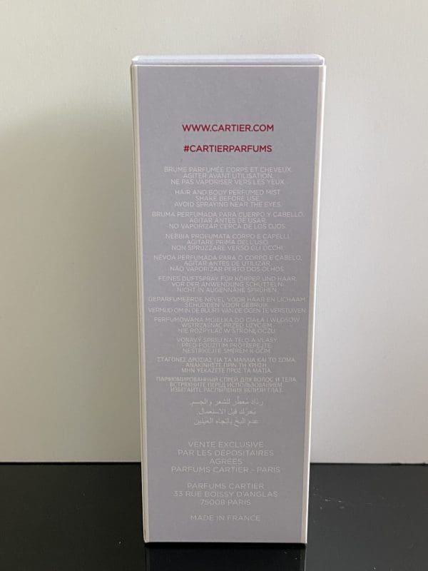 Cartier  Carat  Perfumed Mist  100 ml  Vapo - Obrázek 4