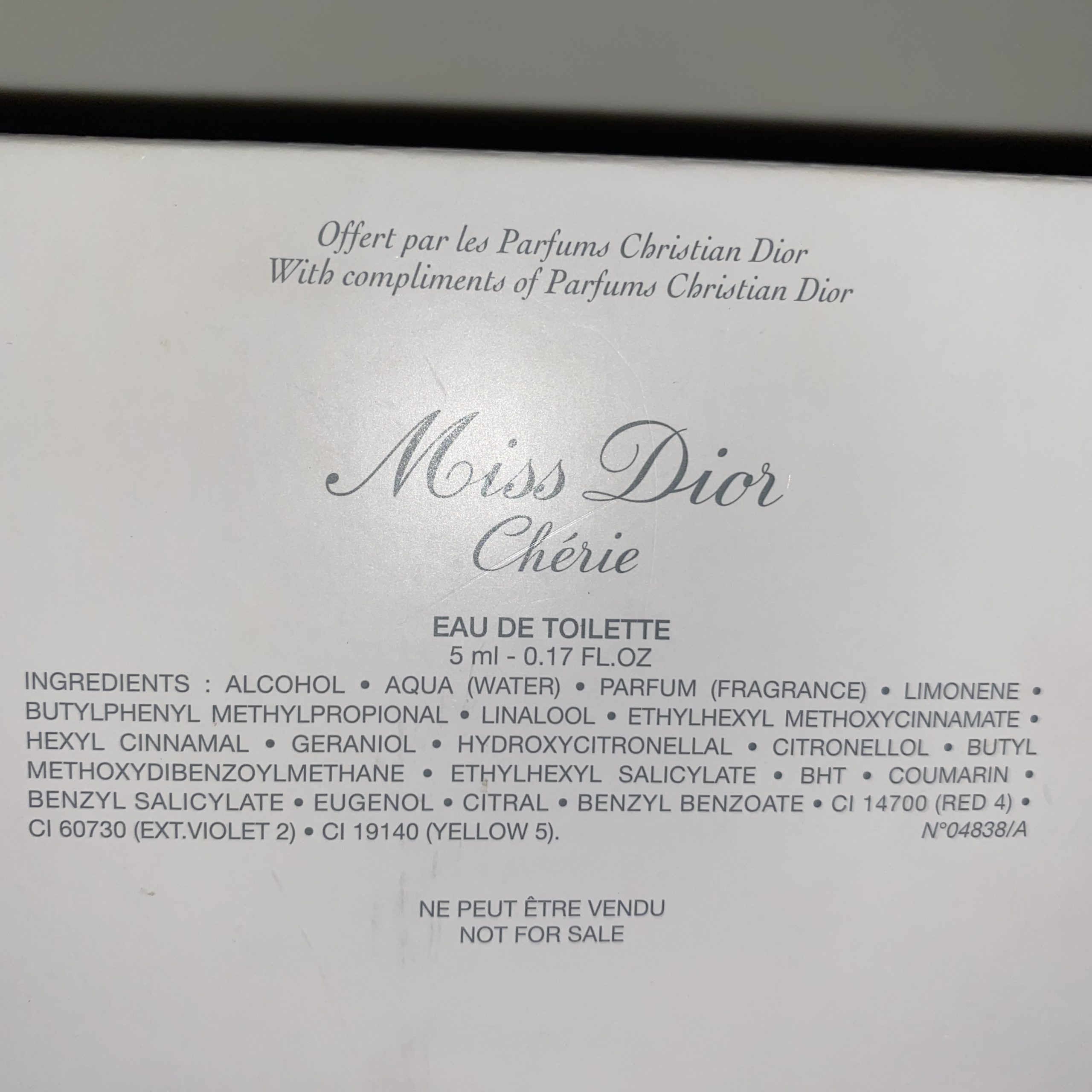 Christian Dior Miss Dior Chérie Eau De Toilette (2010) 5 ml - Obrázek 5